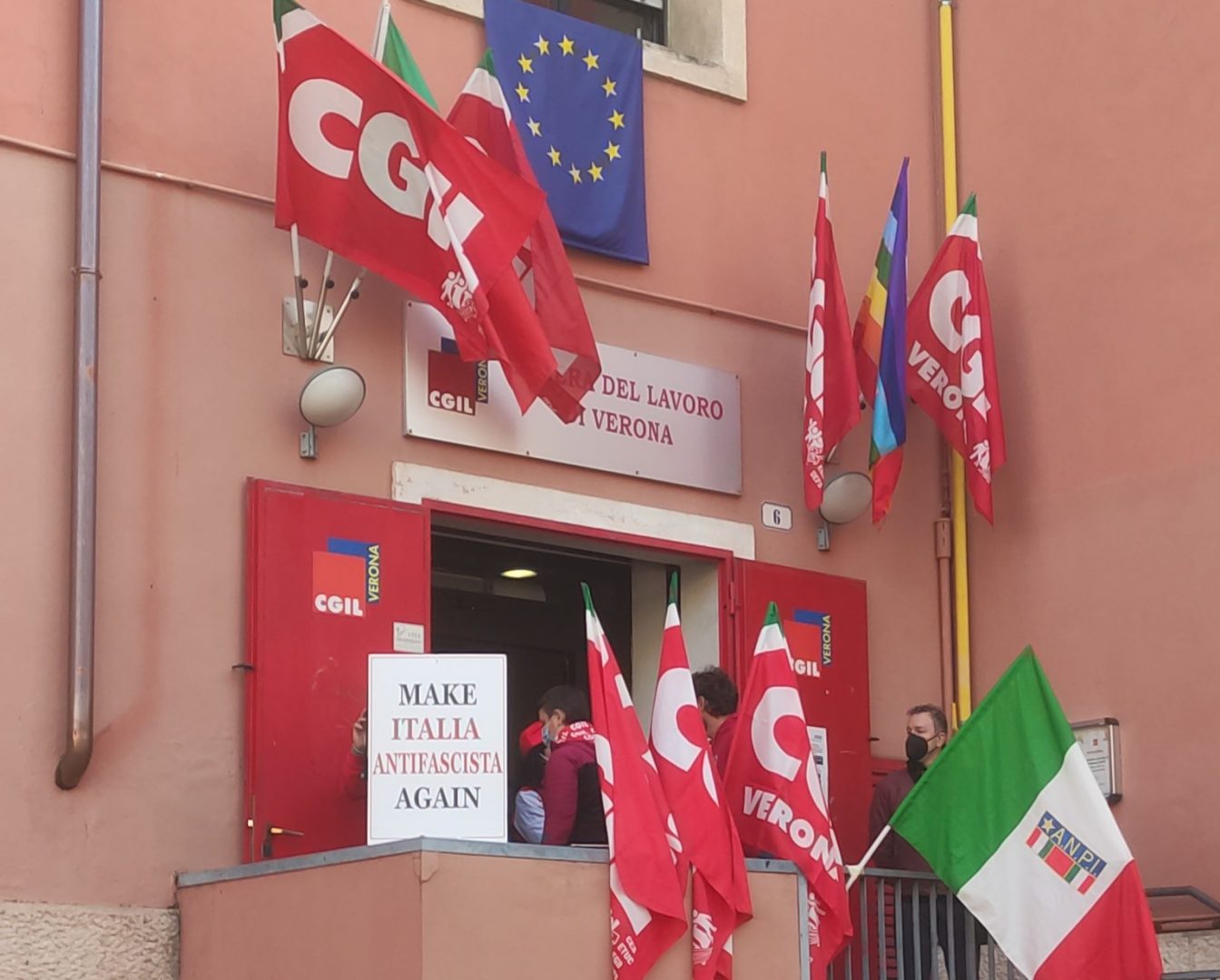 Camera del lavoro di Verona - Manifestazione domenica 10 ottobre 2021