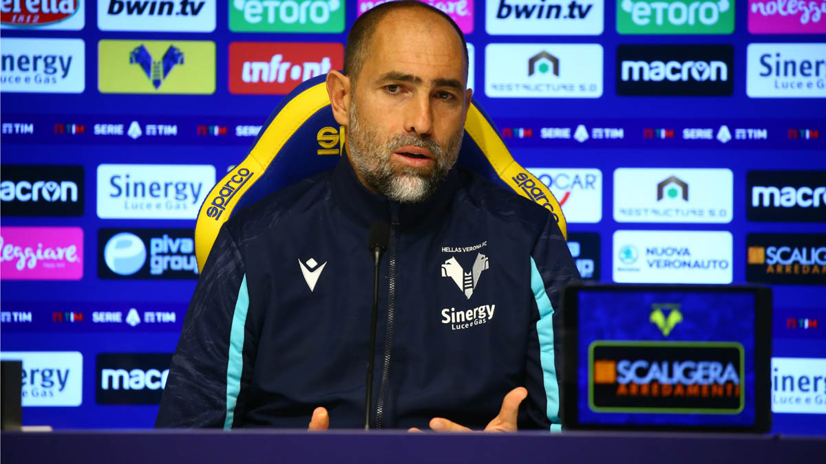 Hellas-Empoli, il prepartita di mister Igor Tudor