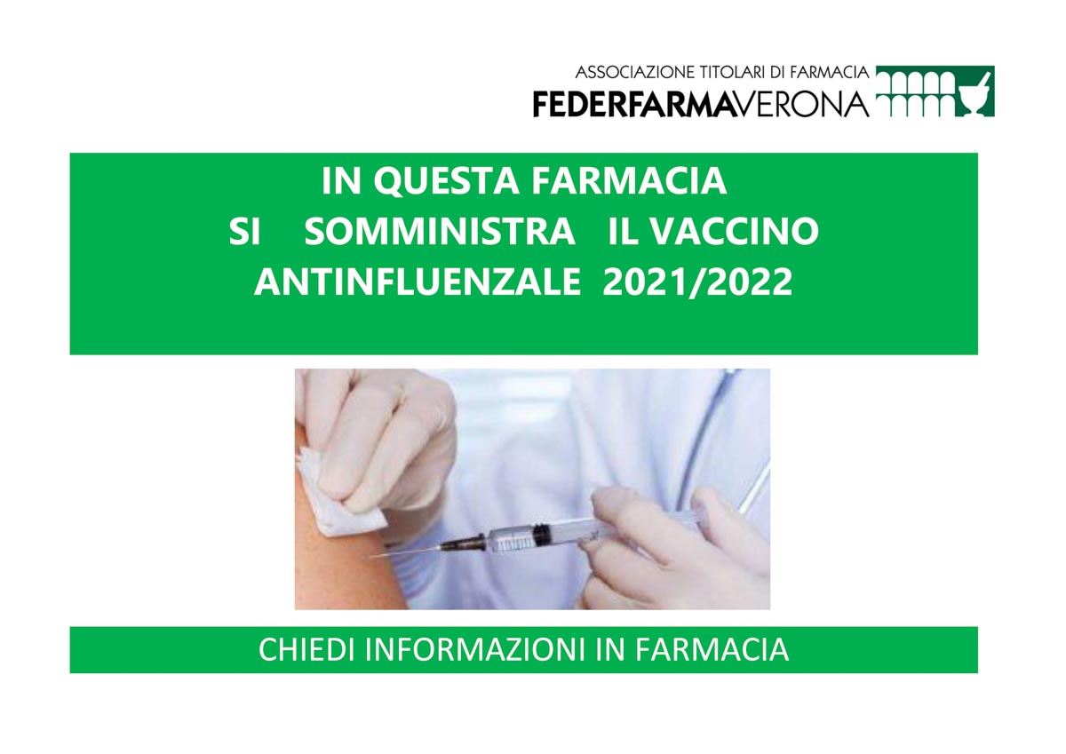 LOCANDINA Federfarma Verona vaccinazioni antinfluenzali