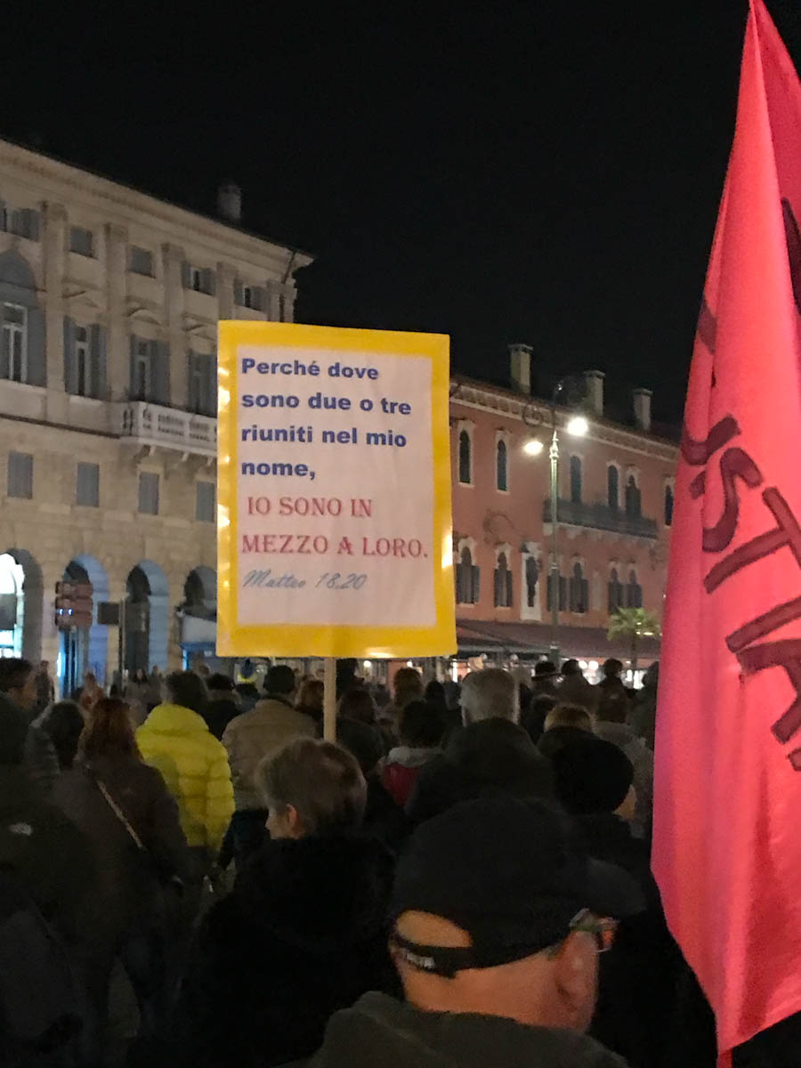 Manifestazione Verona No green pass no vax 12.11.2021