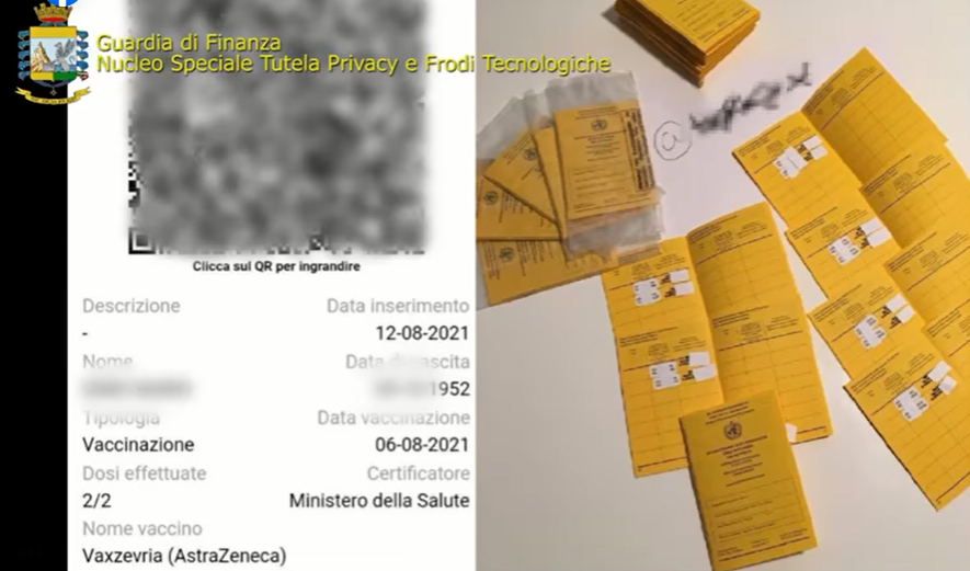 Green Pass Falsi Guardia di Finanza Truffa Green Pass Falsi