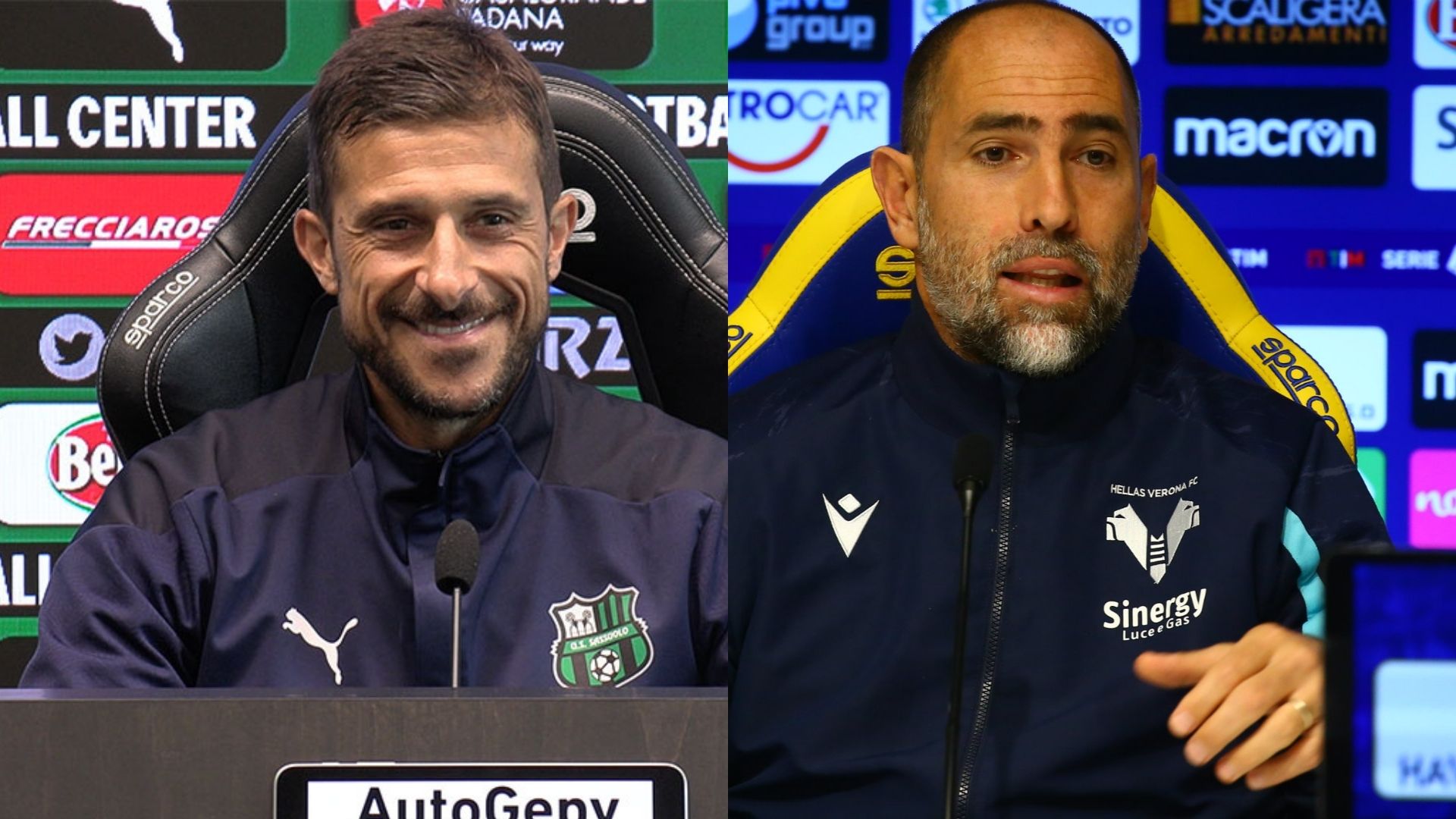 Sassuolo-Hellas Verona, gli allenatori Alessio Dionisi e Igor Tudor