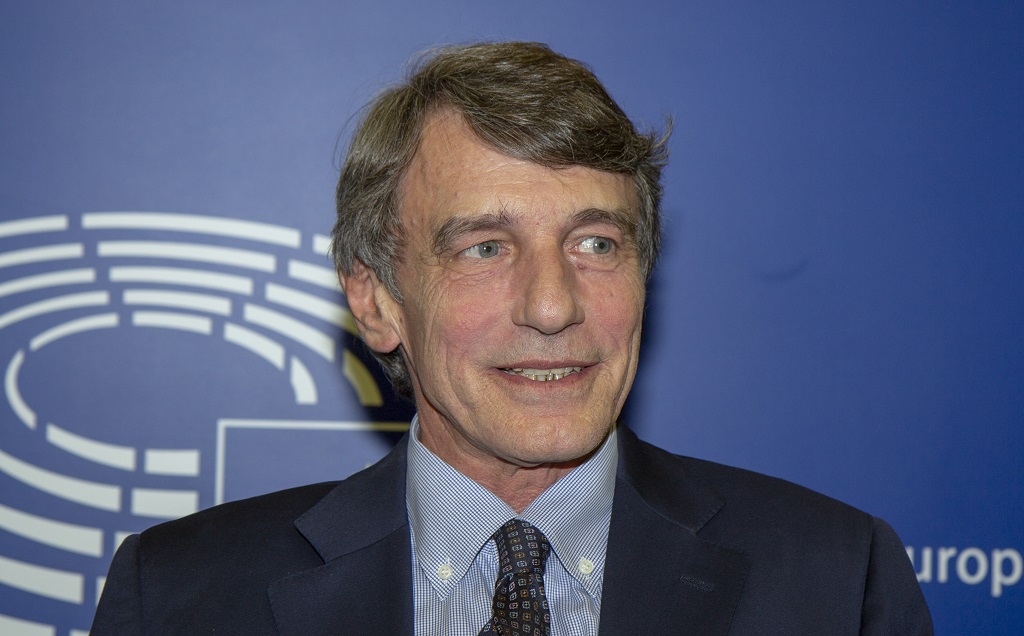 Il compianto Presidente del Parlamento europeo David Sassoli.