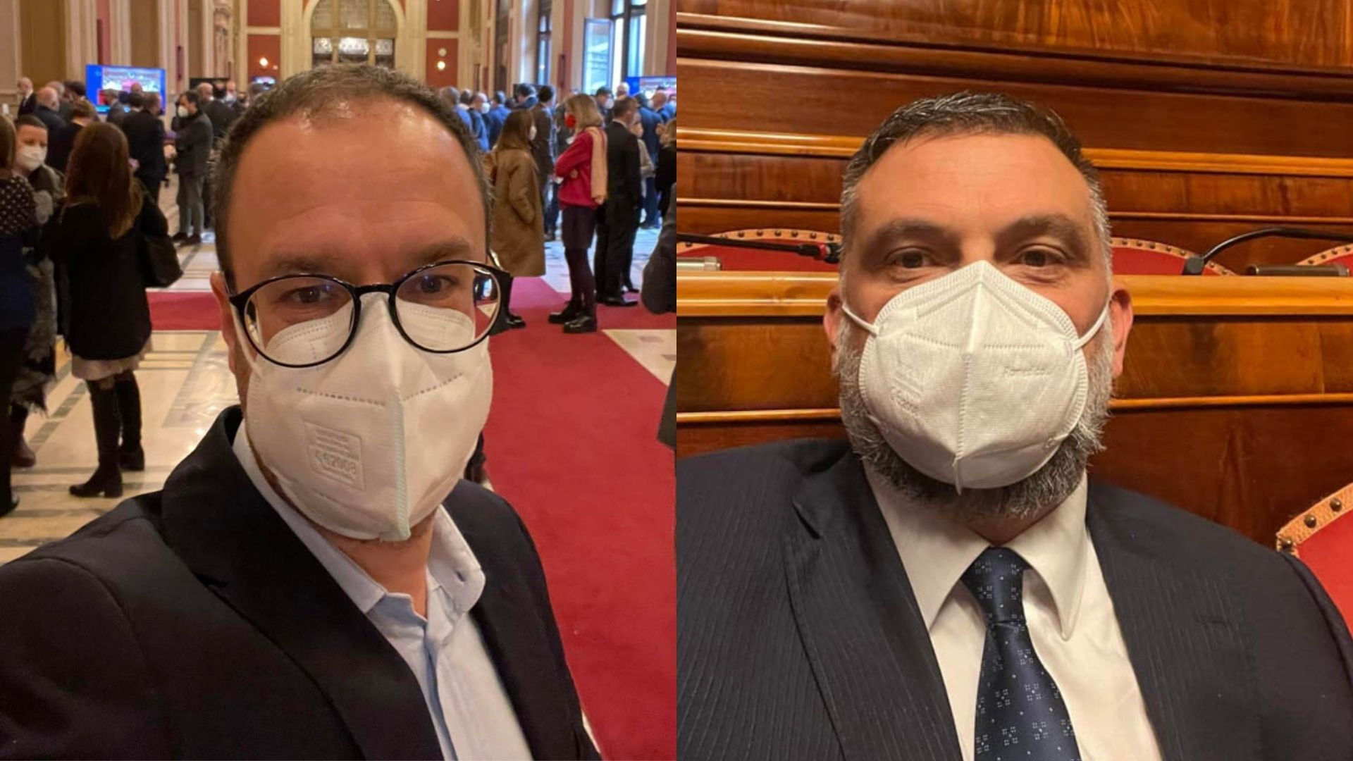 Il deputato Diego Zardini e il senatore Luca De Carlo Mattarella