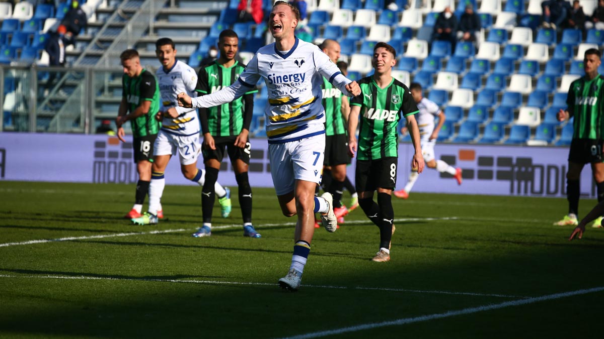 Sassuolo-Hellas Verona, tripletta per Antonin Barak