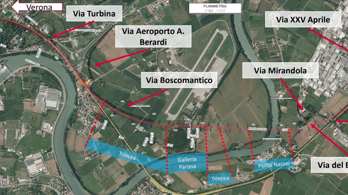 Tav alta velocità Verona Brennero