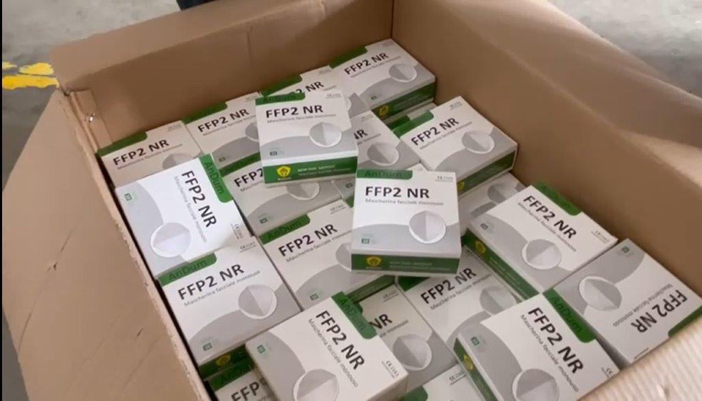 Mascherine FFP2 non conformi e sequestrate.