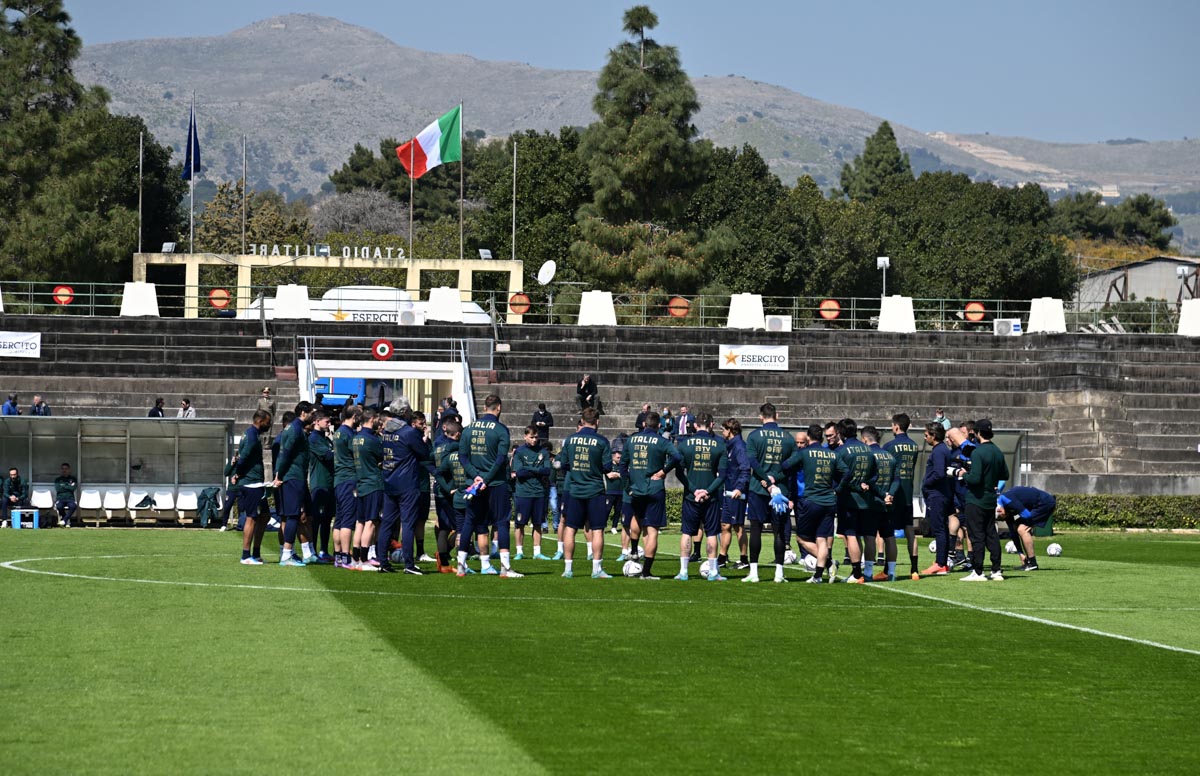 Italia allenamento Macedonia del Nord