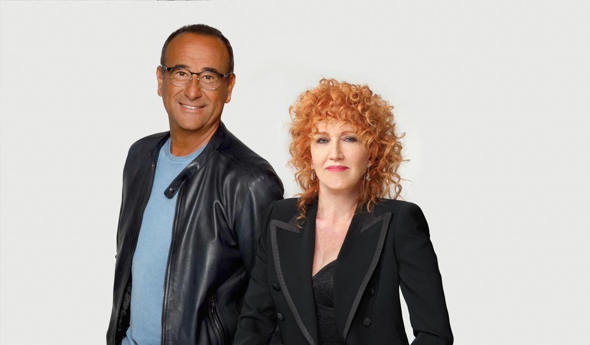 Carlo Conti e Fiorella Mannoia, conduttori di DallArenaLucio