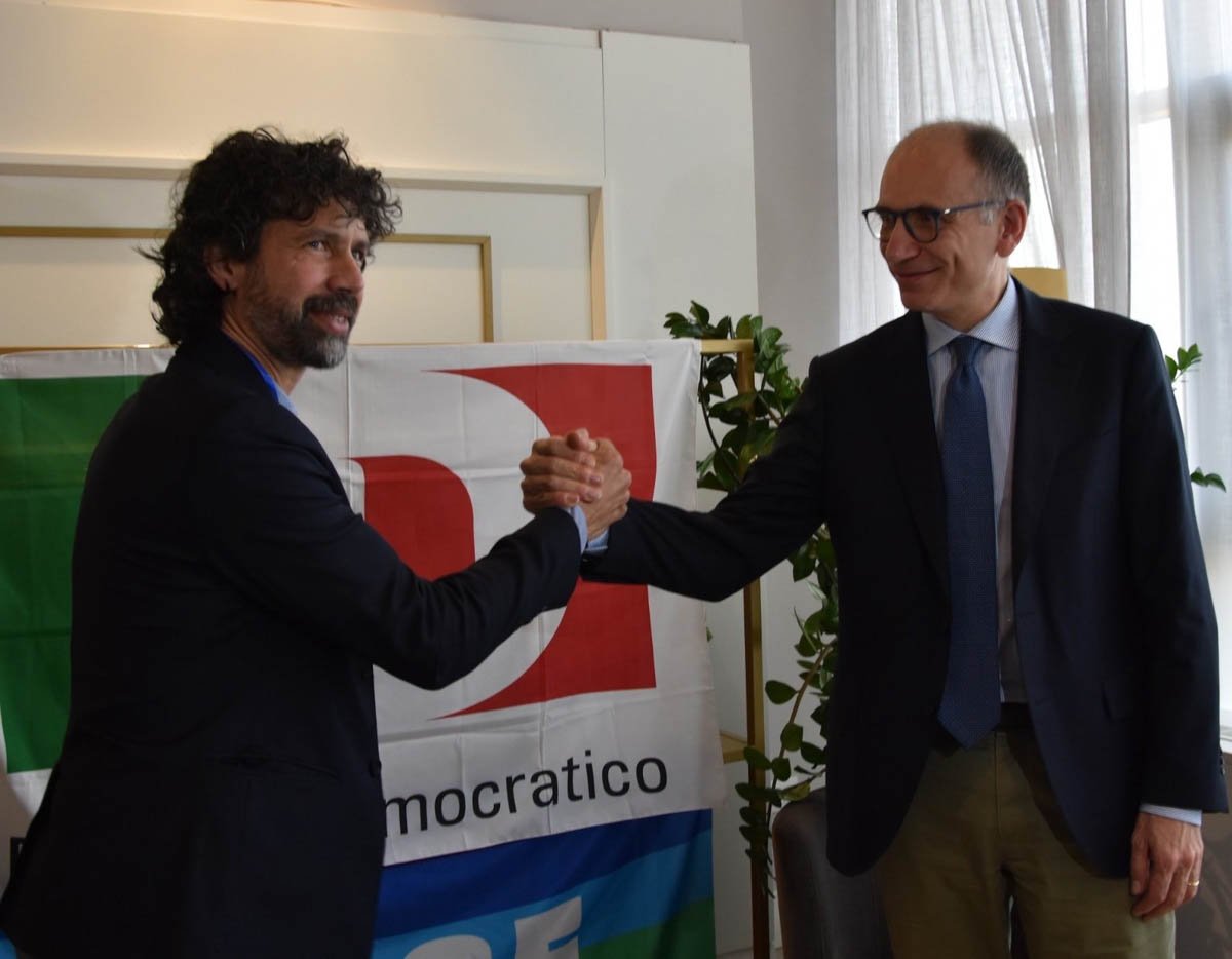 Damiano Tommasi ed Enrico Letta