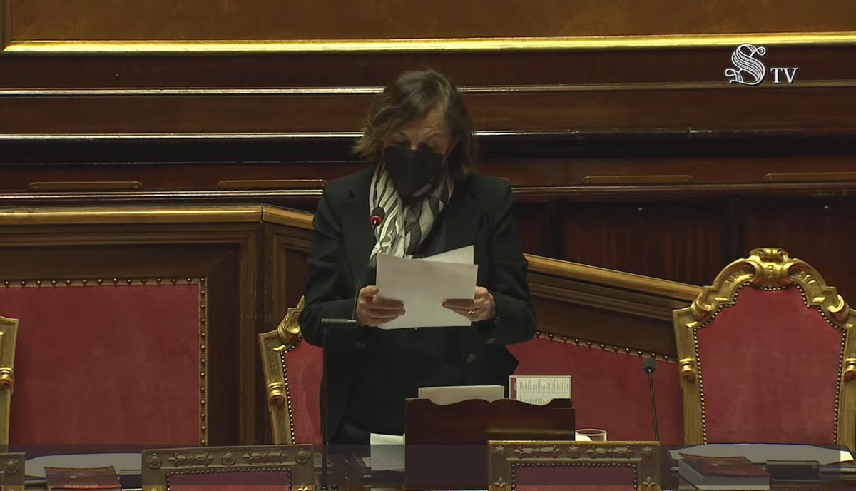 estrema destra verona Ministra Luciana Lamorgese in Senato risponde all'interrogazione di Vincenzo D'Arienzo