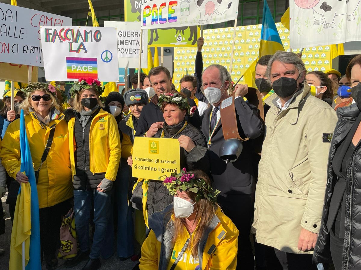 Prandini, Zaia, Sboarina con i Giovani Coldiretti Fieragricola Ucraina