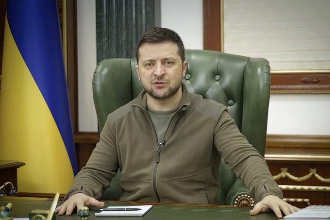 Volodymyr Zelensky, Presidente dell'Ucraina, è intervenuto in videocollegamento alla Camera dei Deputati
