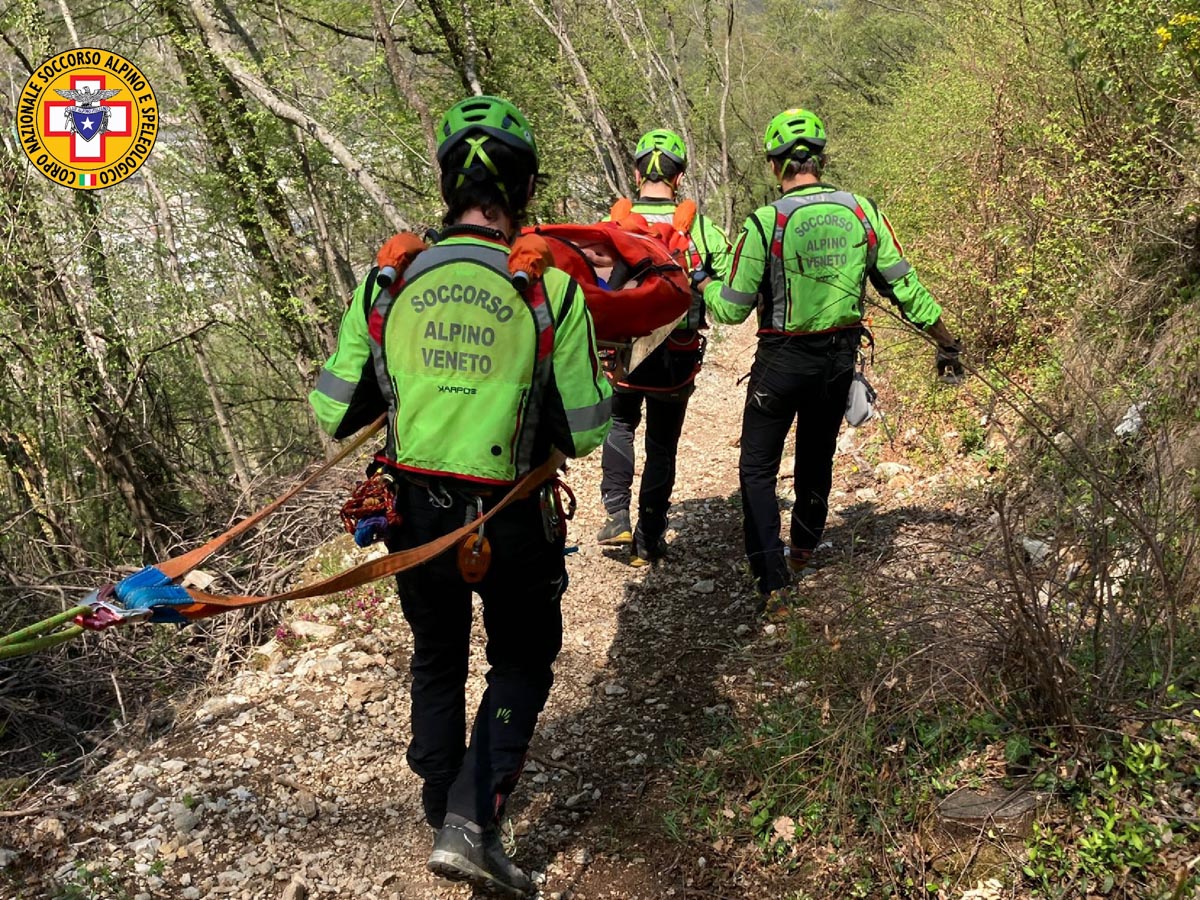 Biker infortunato Lugo Grezzana Soccorso Alpino
