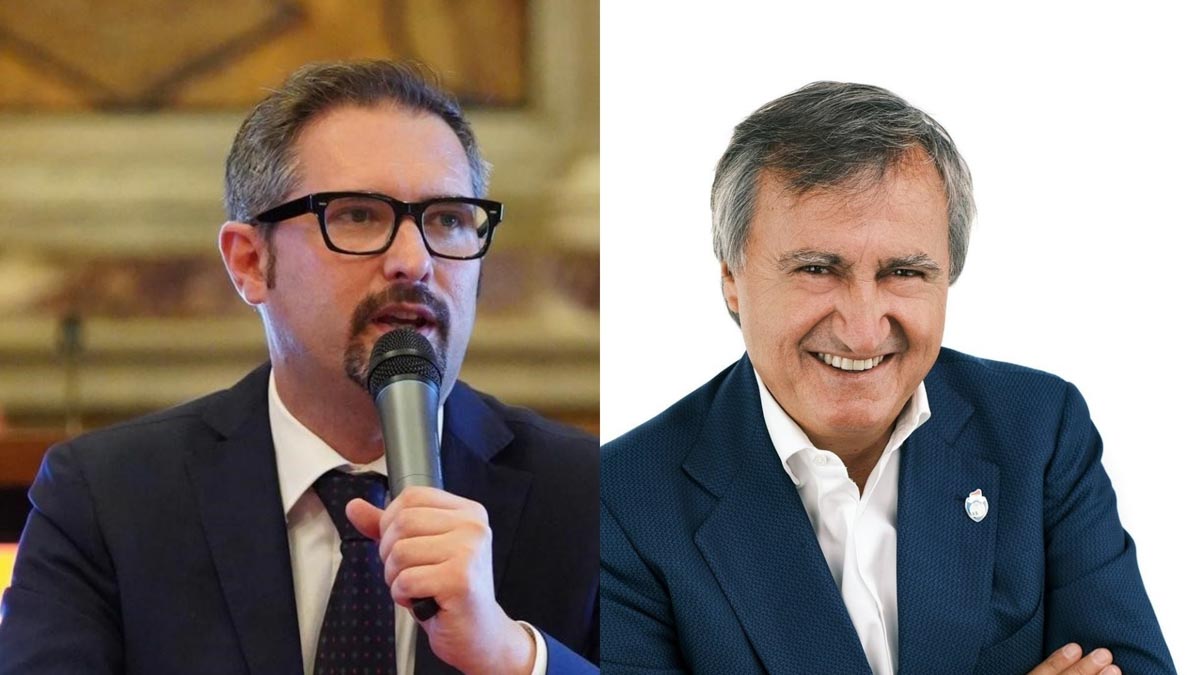 Matteo Gasparato (Verona Domani) e Luigi Brugnaro (Coraggio Italia)