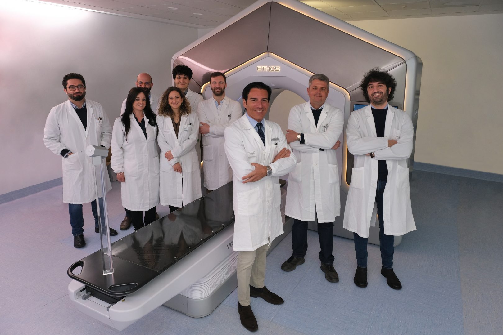 L'equipe del prof Alongi con Ethos