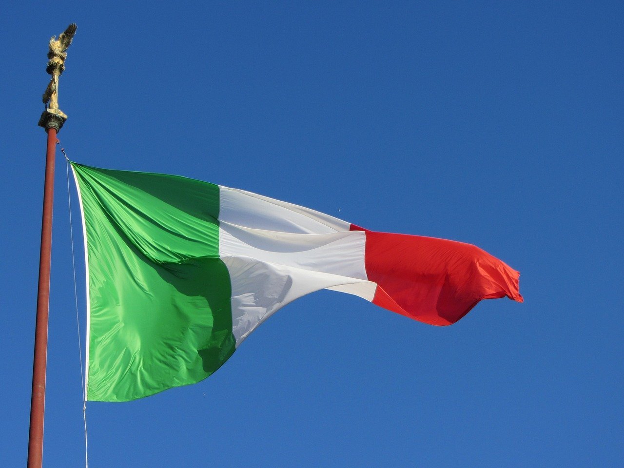 Festa della liberazione bandiera italiana Italia