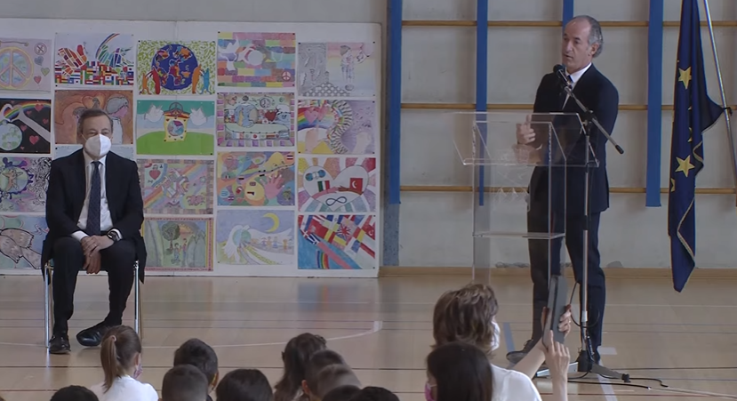 Luca Zaia Mario Draghi a Verona