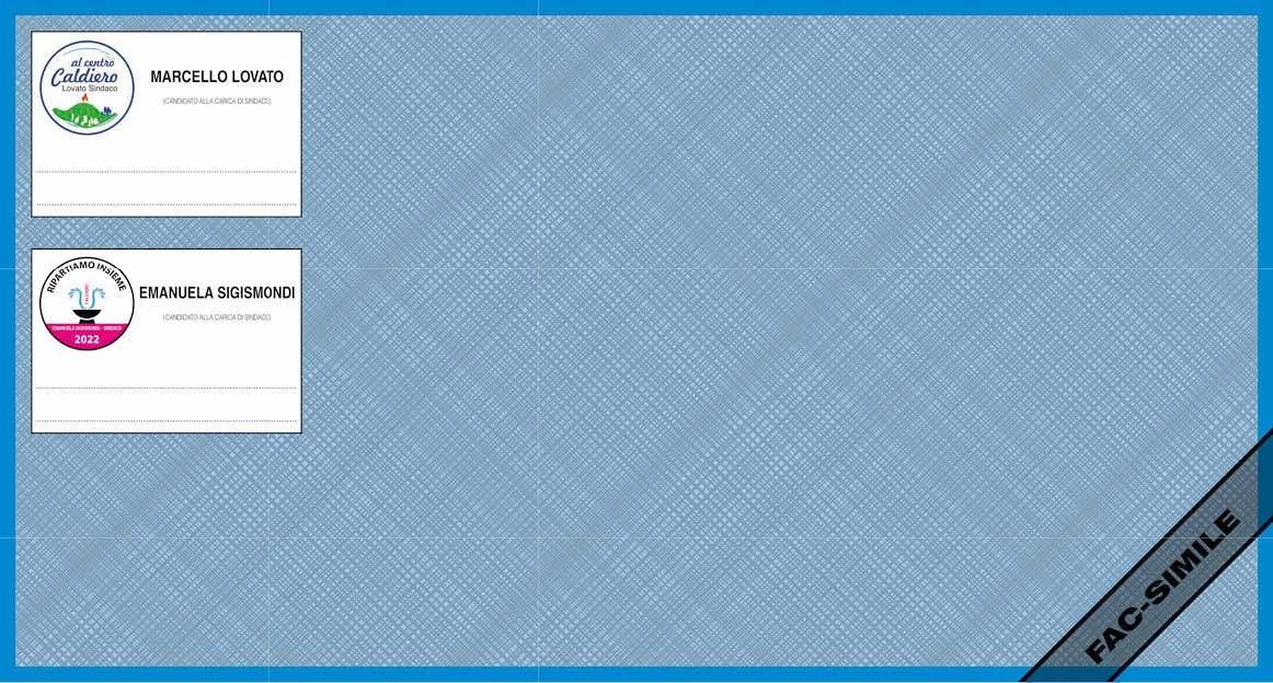 Fac simile scheda elettorale Caldiero