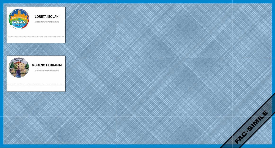 Fac simile scheda elettorale Roverchiara