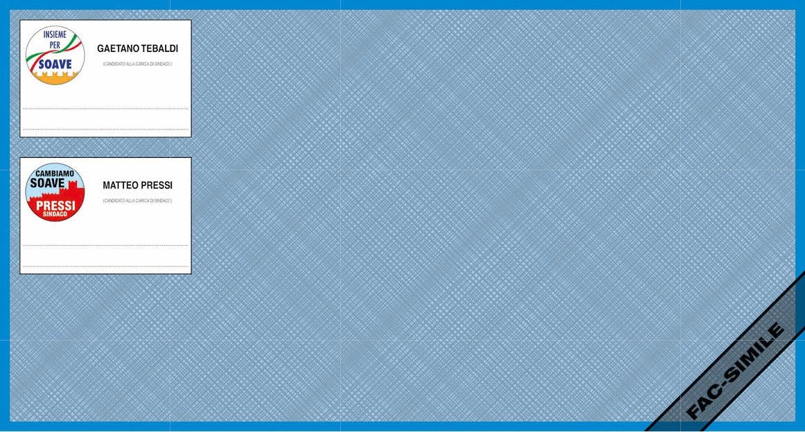Fac simile scheda elettorale Soave