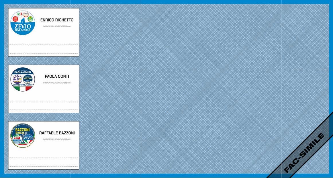 Fac simile scheda elettorale Zevio