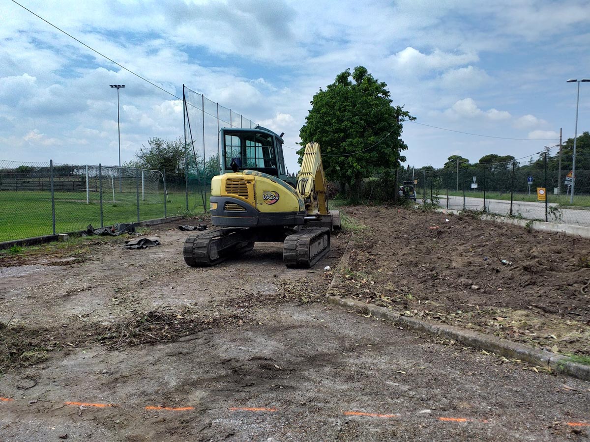 Lavori campo beach volley San Giorgio in Salici - Sona