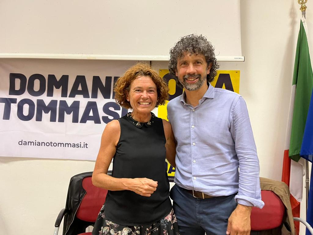 Stefania Bonaldi a Verona con Damiano Tommasi
