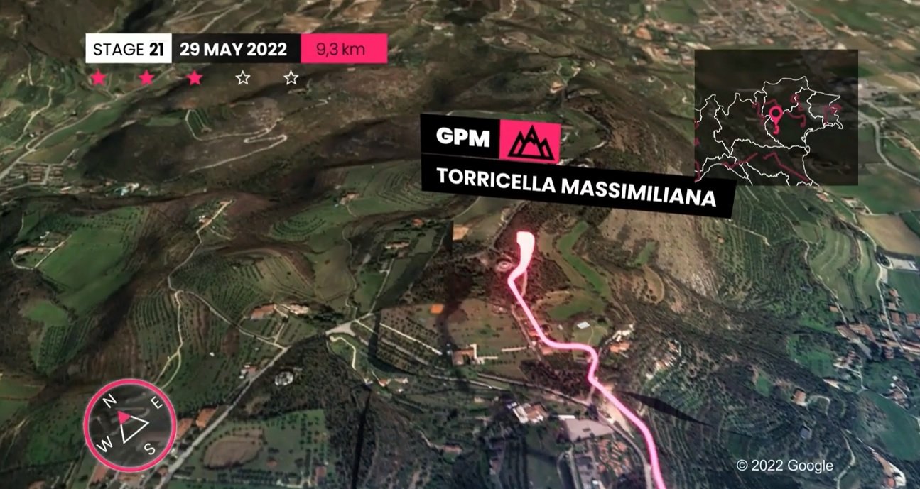 mappa giro d'italia a Verona