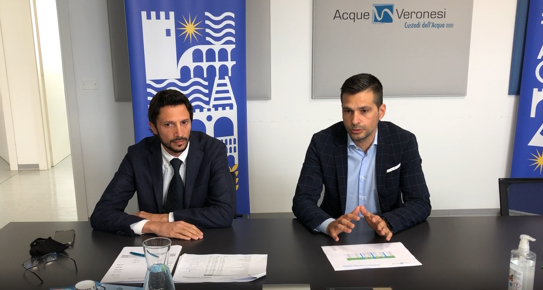 Silvio Peroni e Roberto Mantovanelli in conferenza stampa.