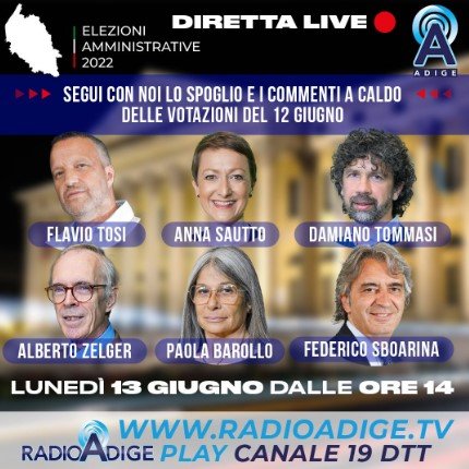 Diretta elezioni Radio Adige Tv