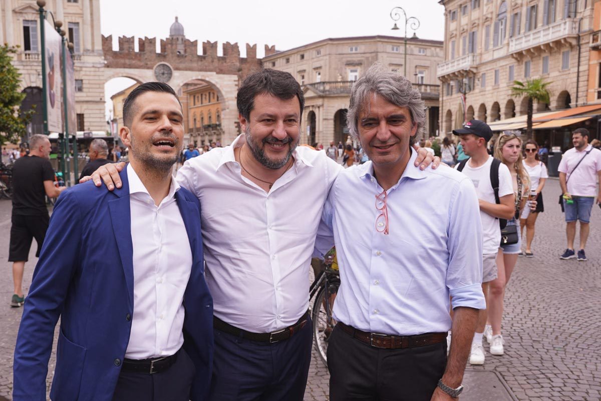 Roberto Mantovanelli, Matteo Salvini, Federico Sboarina