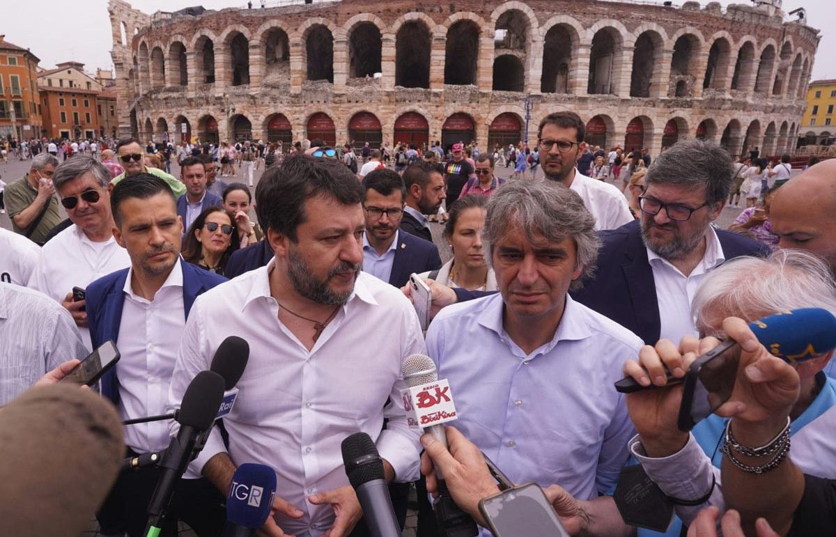 Matteo Salvini e Federico Sboarina