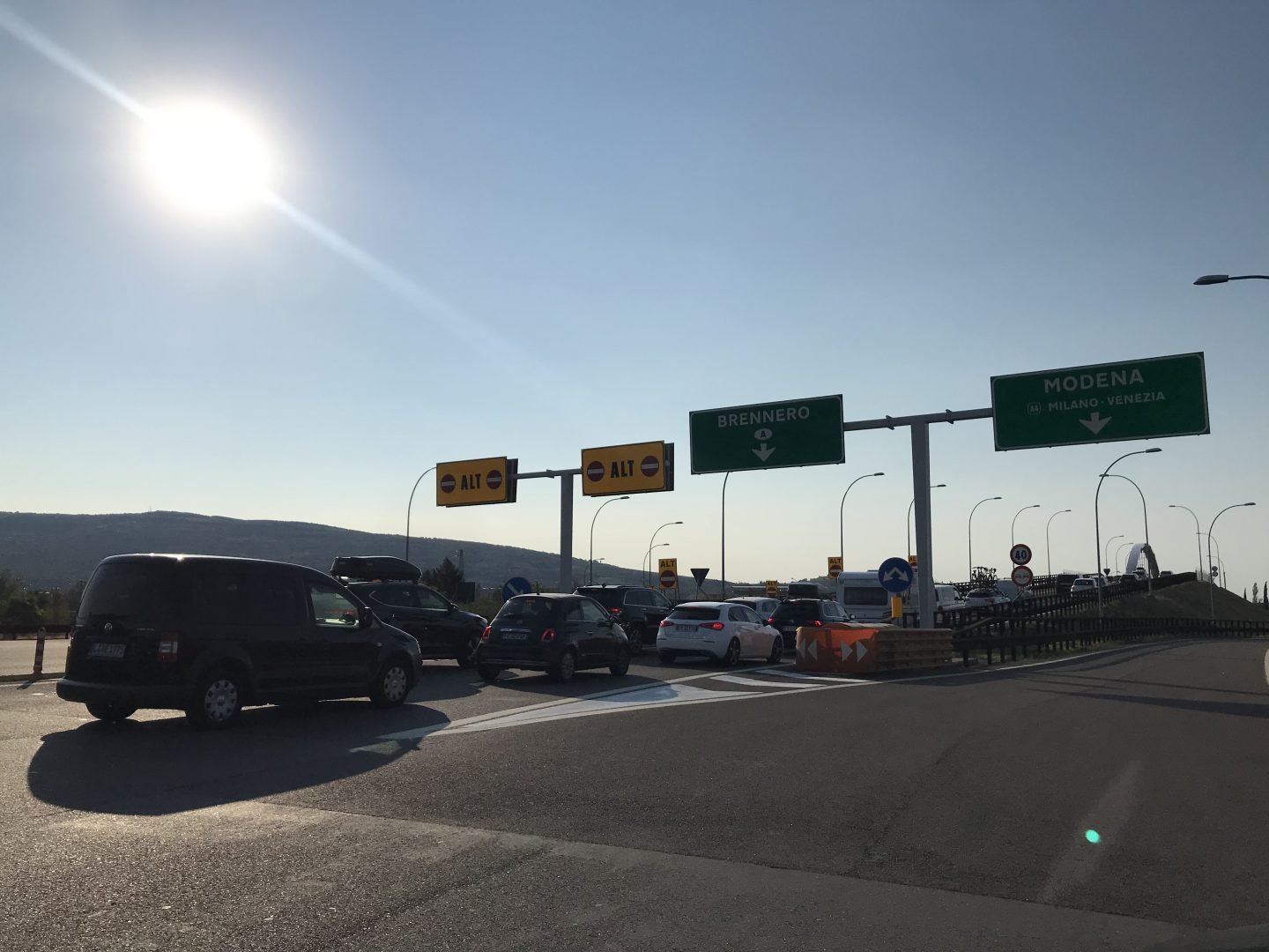 Code al Casello di Affi in direzione Brennero.