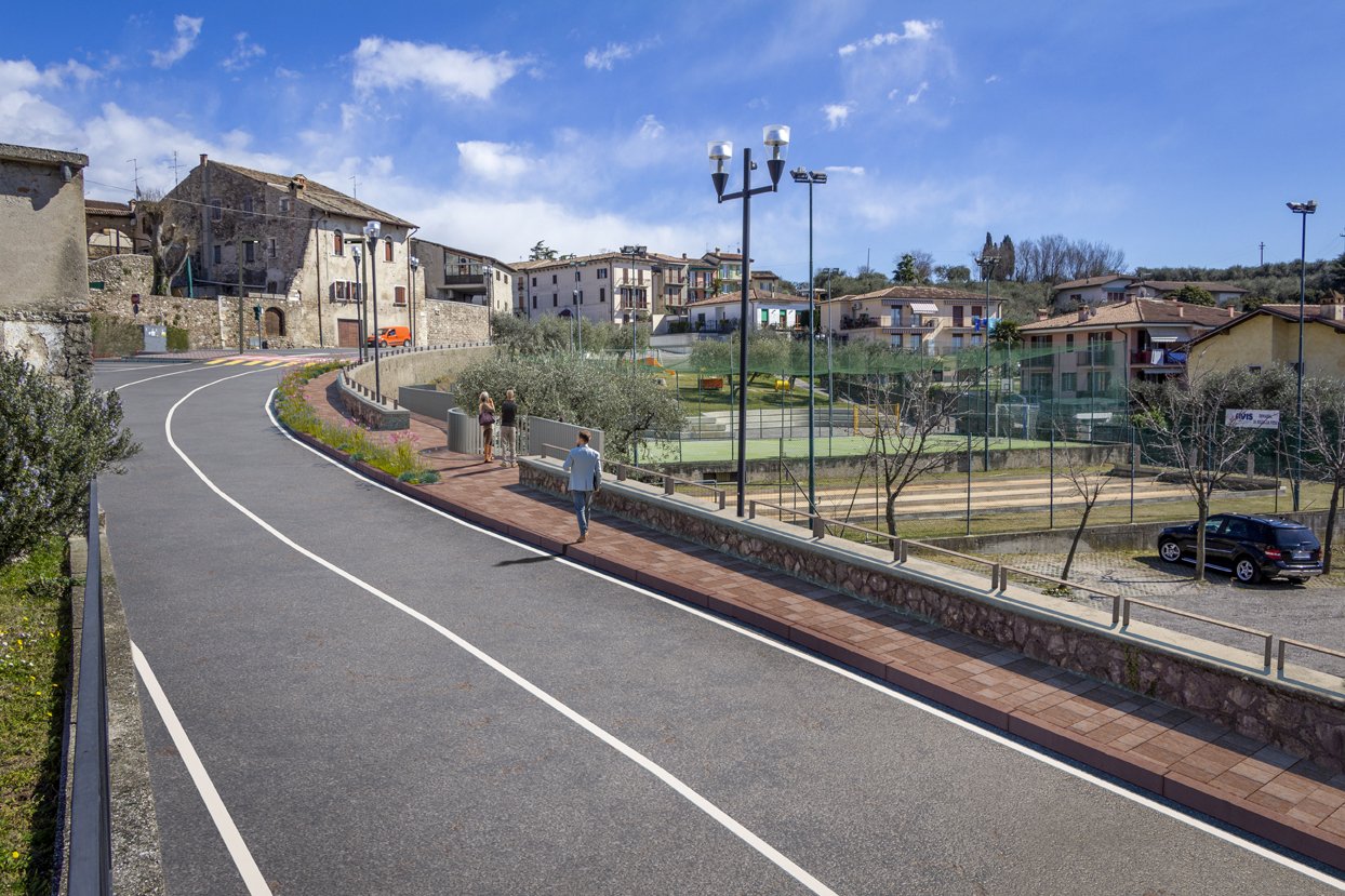 Via Belvedere lavori Calmasino