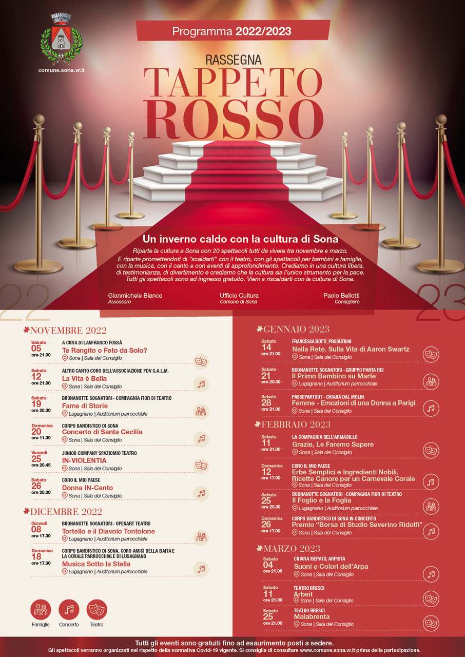 Rassegna teatrale Sona Tappeto Rosso