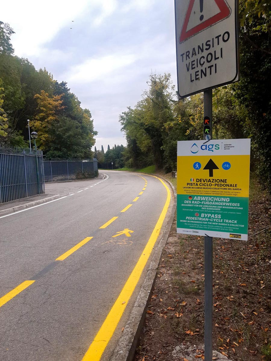 Ciclabile Lazise Castelnuovo Percorso alternativo