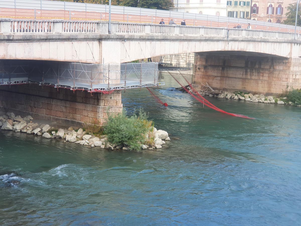 Ponte Nuovo con i ponteggi