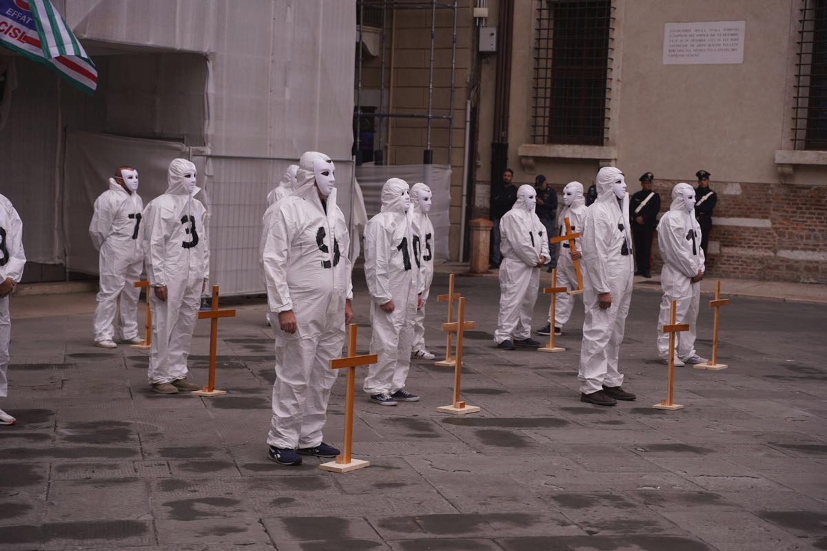 manifestazione sindacati morti bianche