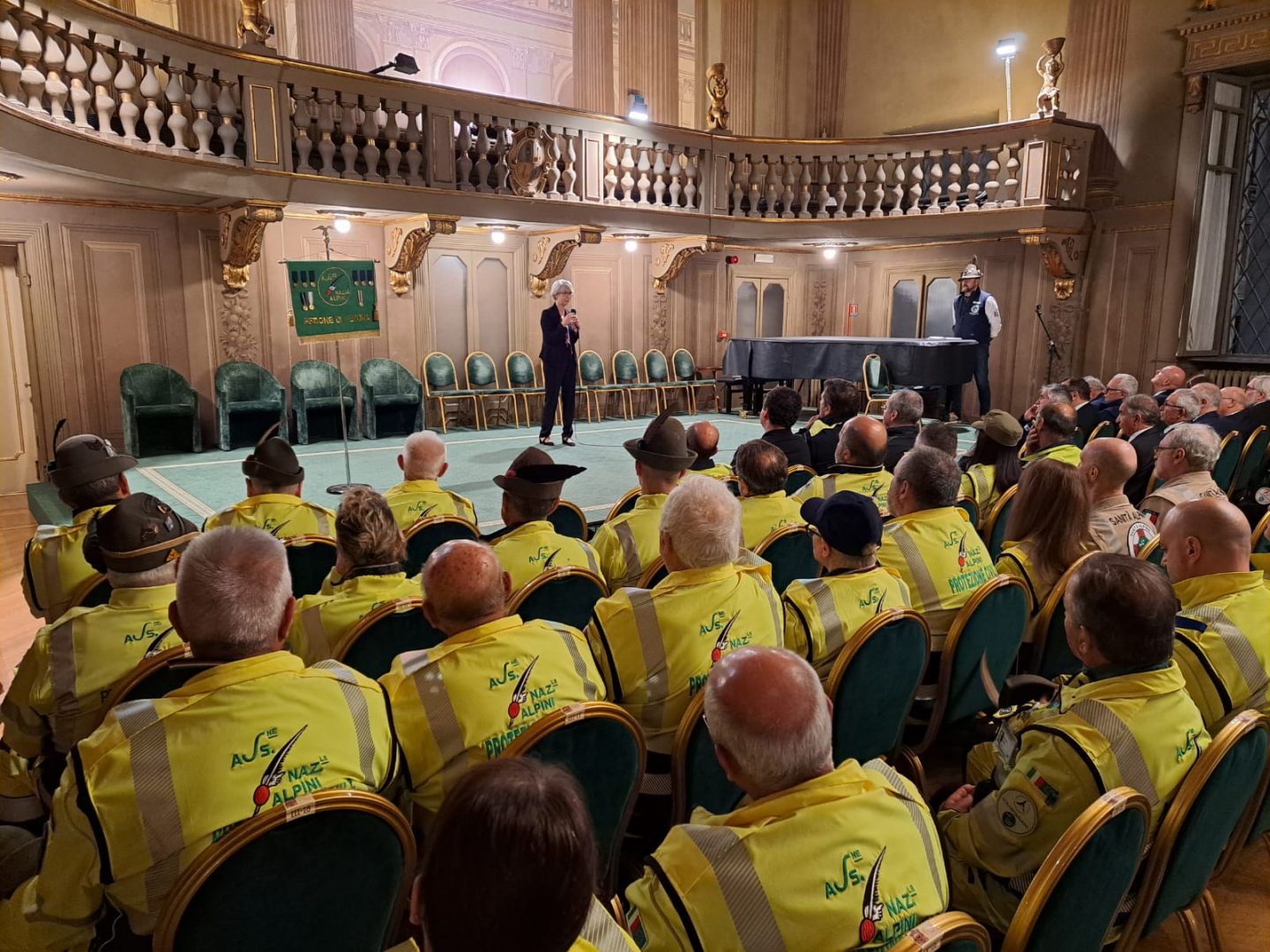 L'assessore Zivelonghi sul palco della Sala Maffeiana
