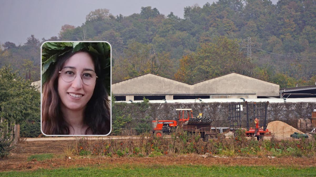 Il luogo dell'incidente mortale sul lavoro a Custoza e un primo piano della vittima, Chiara Santoli