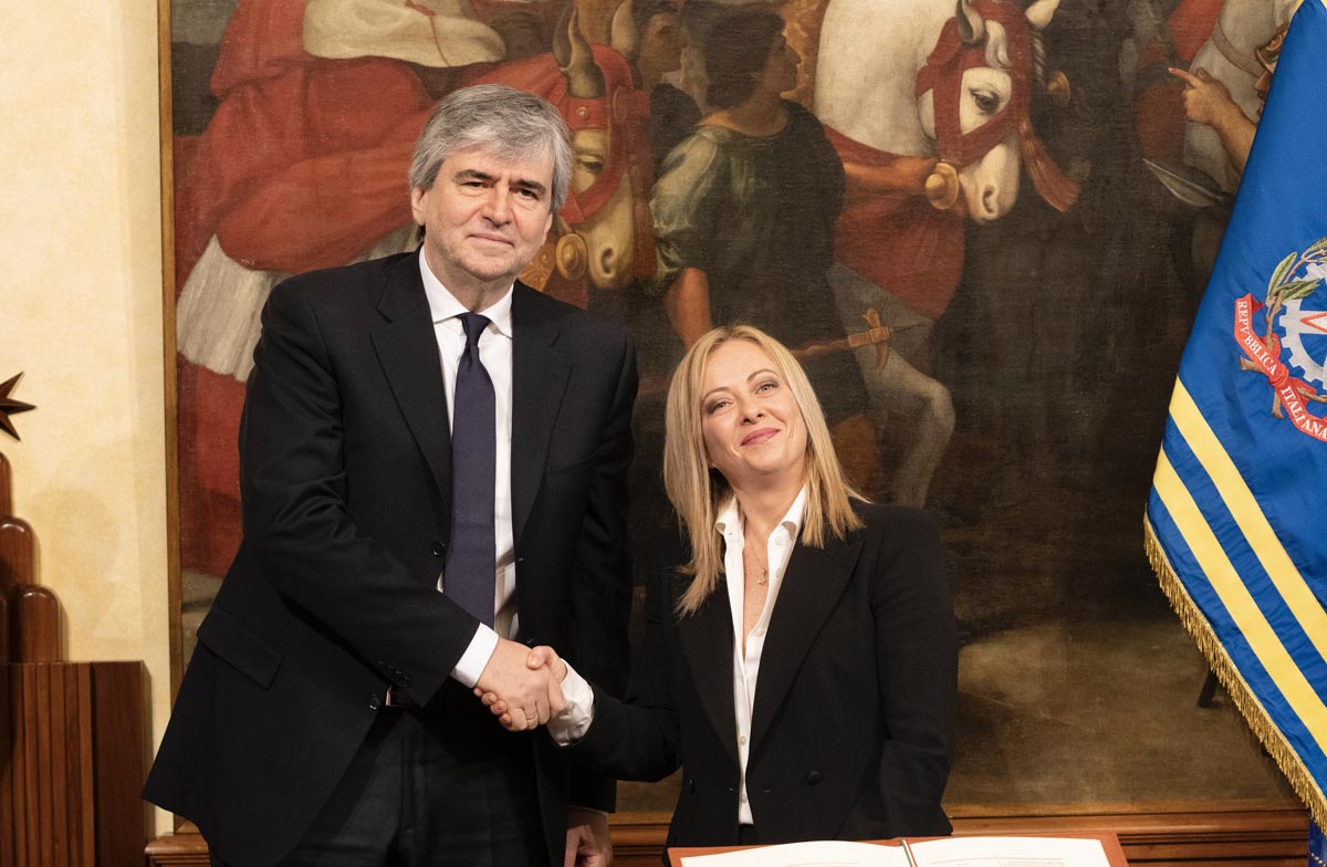 Gianmarco Mazzi e Giorgia Meloni