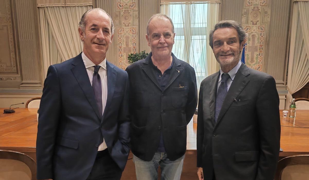 Luca Zaia, Roberto Calderoli e Attilio Fontana