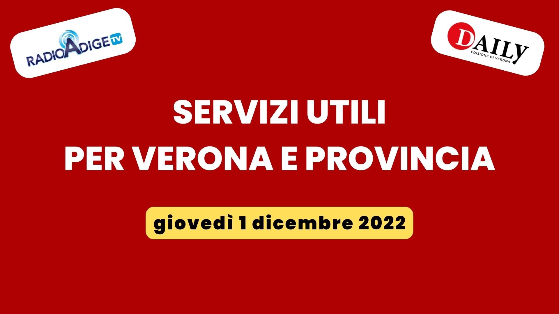 servizi utili verona provincia 1 dicembre 2022