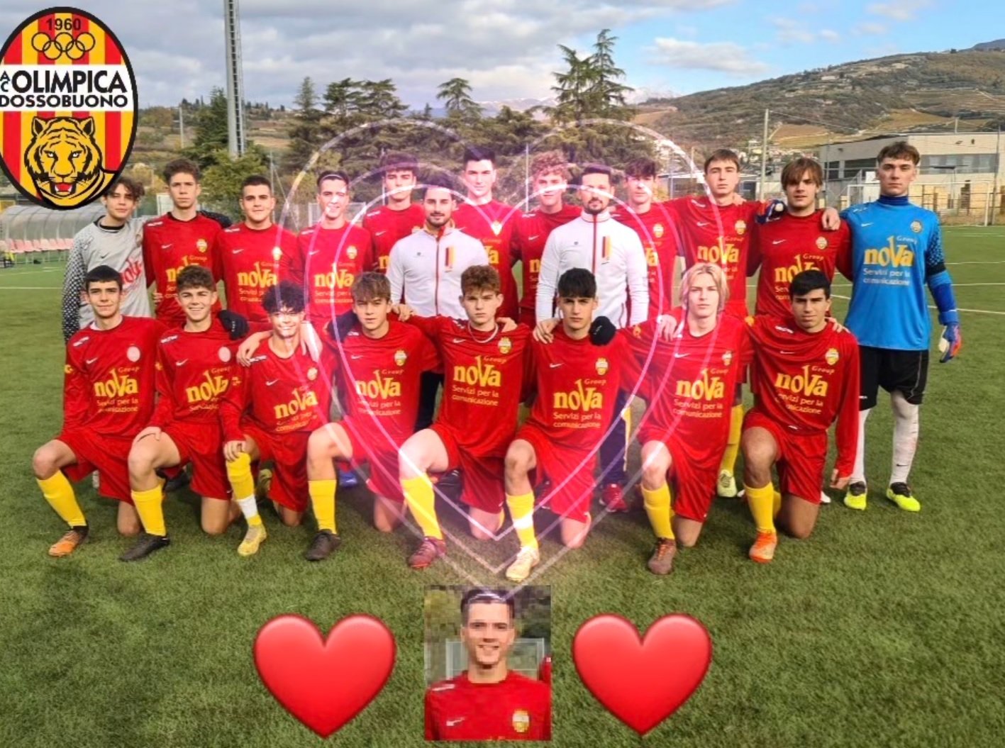 Olimpica Dossobuono, tributo per ricordare Filippo e Diego Battocchio, deceduti per l'incidente stradale di giovedì pomeriggio