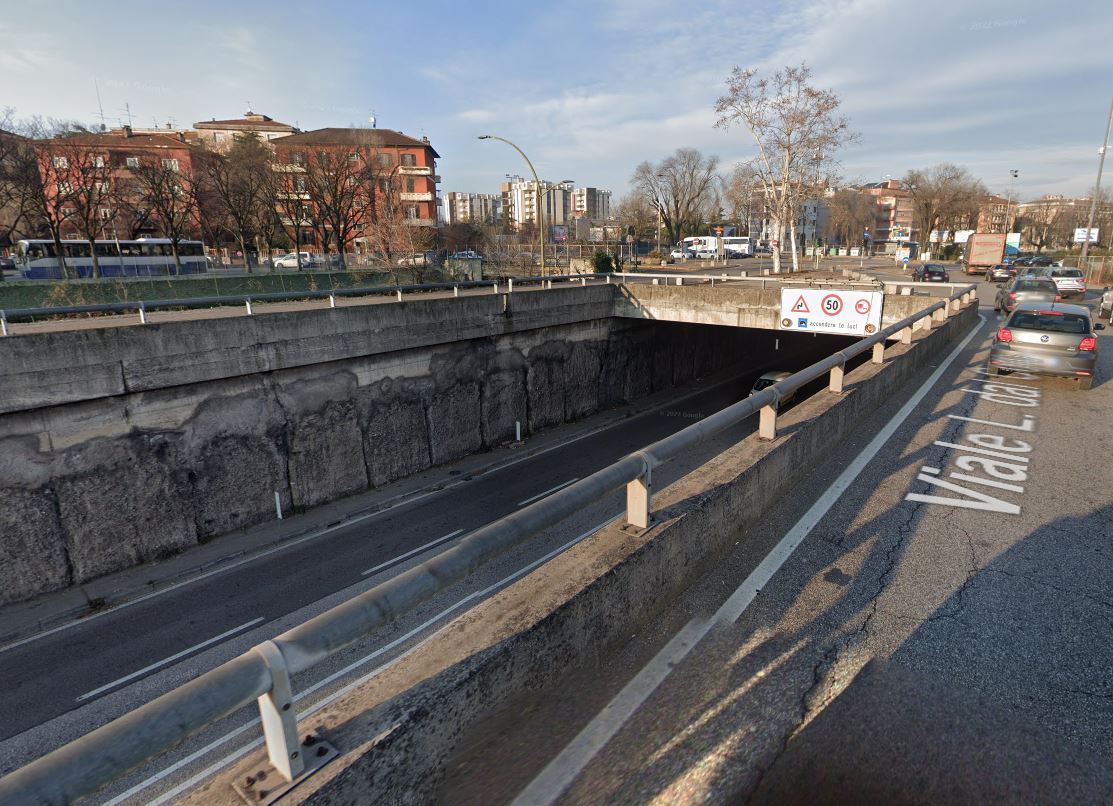 Sottopasso viale Dal Cero Galliano via Città di Nimes
