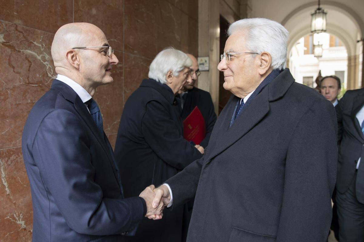 L'avvocato Fabio Pinelli con il presidente della Repubblica Sergio Mattarella