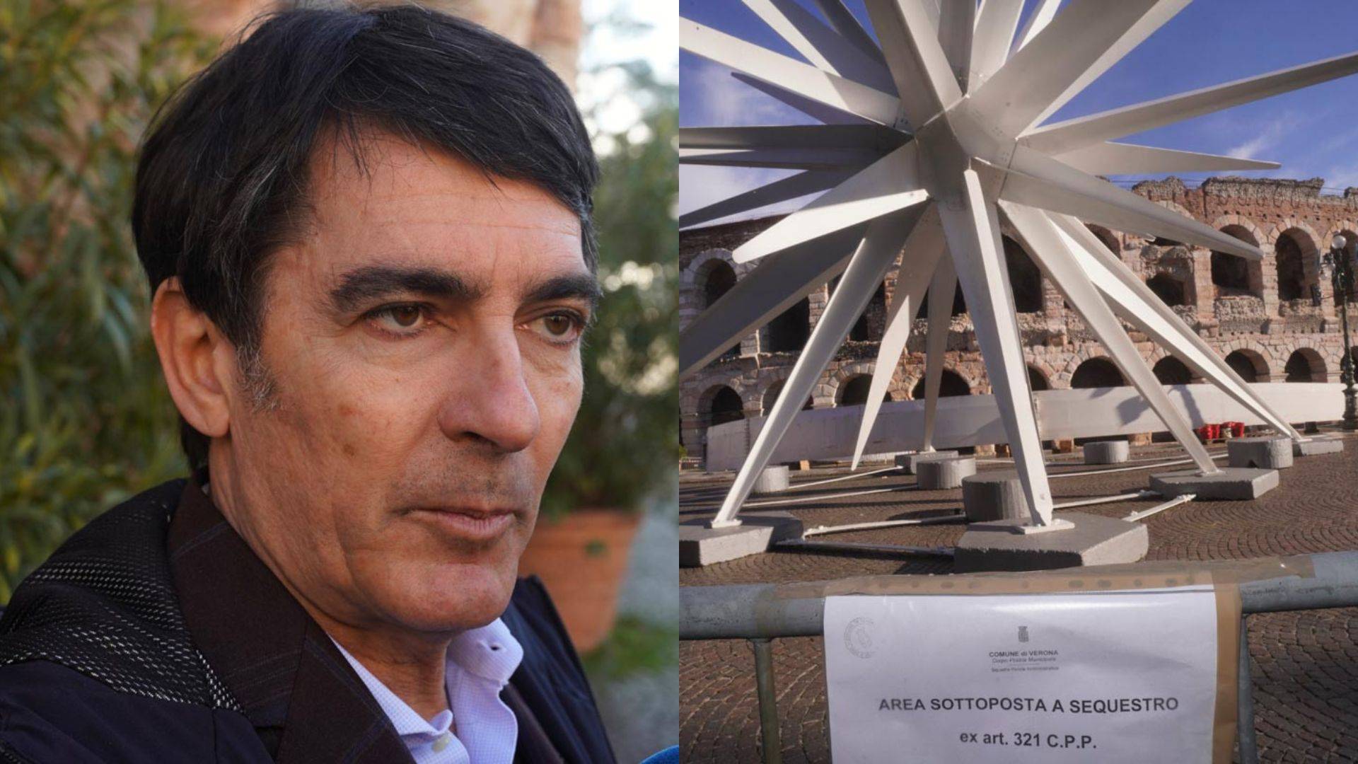 Vincenzo Tinè e l'area della stella sotto sequestro