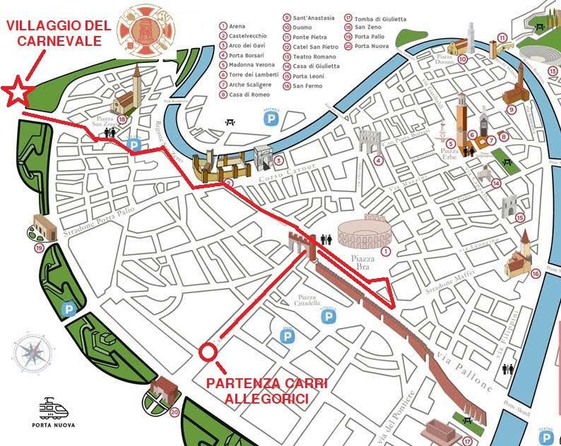 Carnevale 2023 piantina percorso
