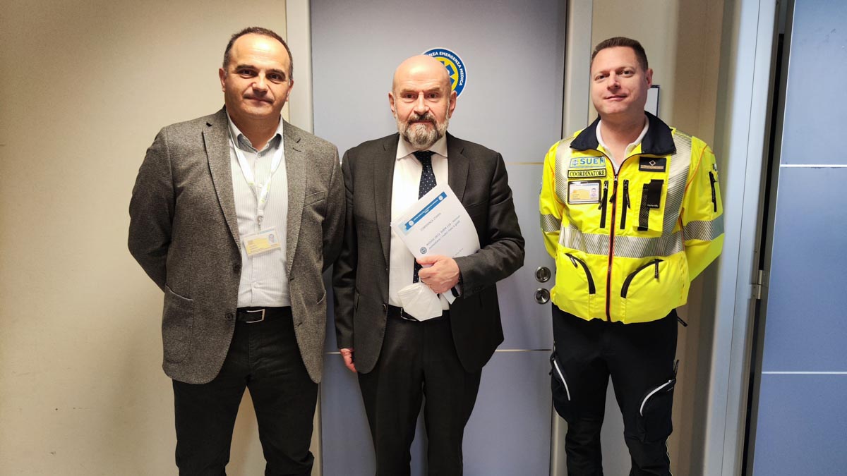 Suem 118 - presentazione dati 2022 - da sinistra Valerio, Bravi e Manzini